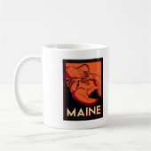 Retro Reiseplakat des Maine-Kunst-Dekos Kaffeetasse (Links)
