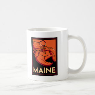 Retro Reiseplakat des Maine-Kunst-Dekos Kaffeetasse