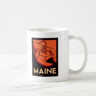 Retro Reiseplakat des Maine-Kunst-Dekos Kaffeetasse