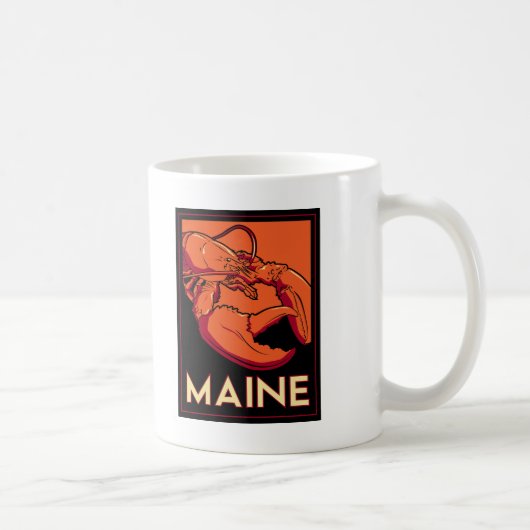 Retro Reiseplakat des Maine-Kunst-Dekos Kaffeetasse (Rechts)