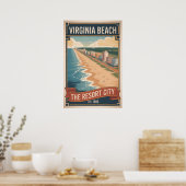 Retro-Reiseplakat Virginia Beach Poster (Küche)