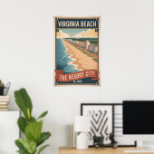 Retro-Reiseplakat Virginia Beach Poster (Heimbüro)