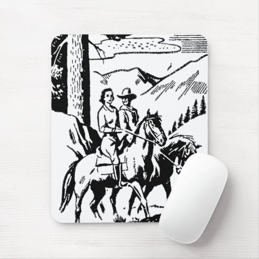 Retro Reiten Mousepad (Mit Mouse)