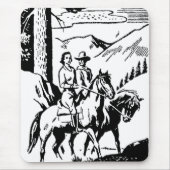 Retro Reiten Mousepad (Vorne)