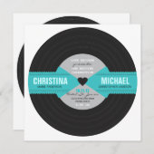 Retro Rekordeinladung Einladung (Vorne/Hinten)
