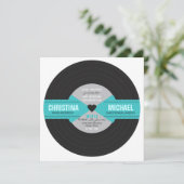 Retro Rekordeinladung Einladung (Stehend Vorderseite)