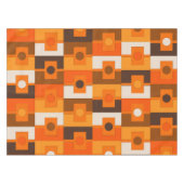 Retro Rektangel Geometric Mid Century Mod Pattern Tischdecke (Vorderseite (Horizontal))