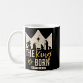 Retro Religious Christmas The King Is Born Christi Kaffeetasse (Links)