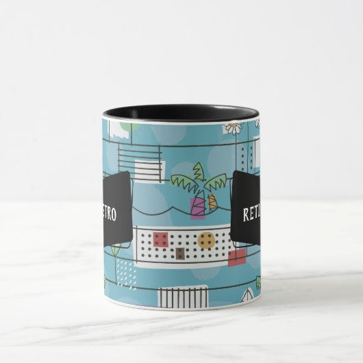 Retro Remüde der 1950er Jahre Mitte des Jahrhunder Tasse (Zentrum)