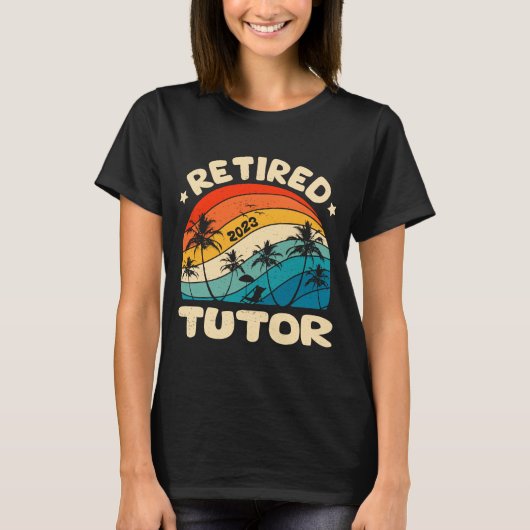 Retro Remüde Tutor Vintage Ruhestandsarbeit T-Shirt (Vorderseite)