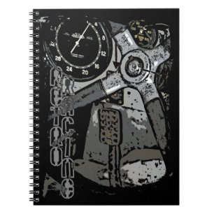 Retro-Rennsport Oldtimer Details Grafikdesign Notizblock