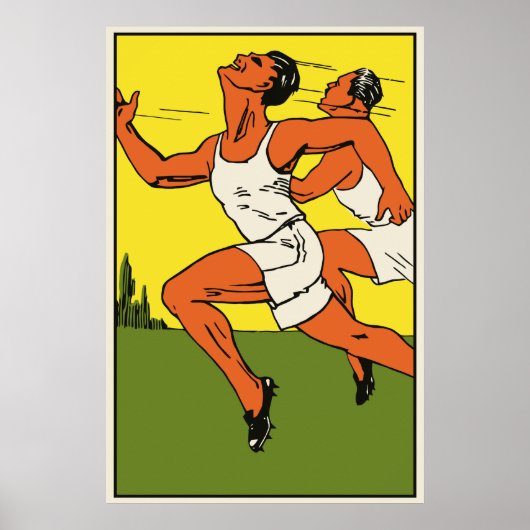 Retro-Rennstrecke Poster (Vorne)