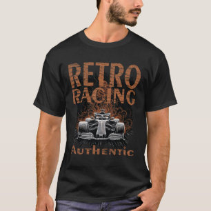 Retro-Rennwagen Authentisch T-Shirt