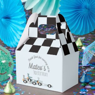 Retro-Rennwagen Mond Sterne feiern dritten Geburts Geschenkschachtel
