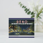Retro Reno Postkarte (Stehend Vorderseite)