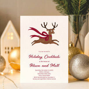 Retro-Rentier-Atomar Mid-Century-Modern-Weihnachte Einladung