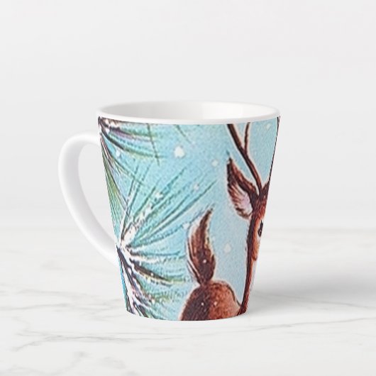 Retro-Rentiere Milchtasse (Linke Ecke)