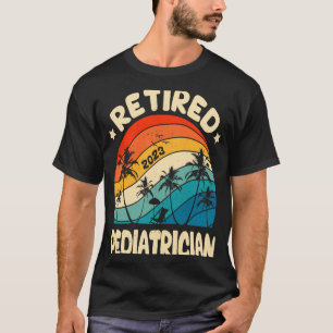 Retro Rentner Kinderarzt Vintage Ruhestand Arbeit T-Shirt