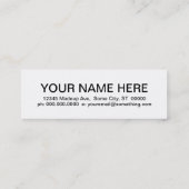 Retro-REPORTER Mini Visitenkarte (Rückseite)