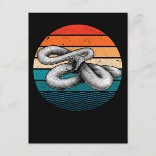 Retro-Reptil-Vintage-Schlange Postkarte