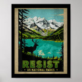Retro Residence Alt Us Nationalpark Nps Service Poster (Vorne)