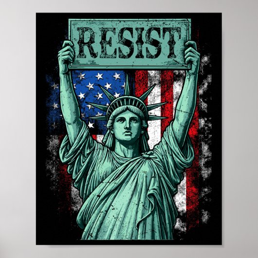 Retro Resist Not My President Anti-trump  Poster (Vorne)