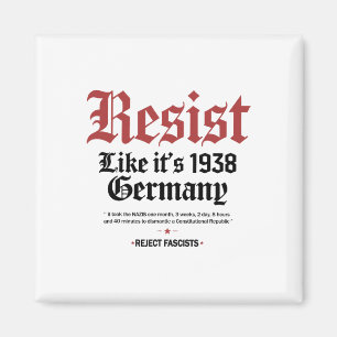 Retro Resist wie 1938 Deutschland Magnet