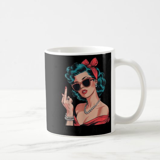 Retro Respectfully Funny N Up Girl Sy Style  Kaffeetasse (Rechts)