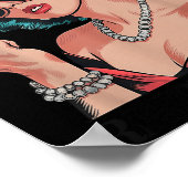 Retro Respectfully Funny N Up Girl Sy Style  Poster (Ecke)