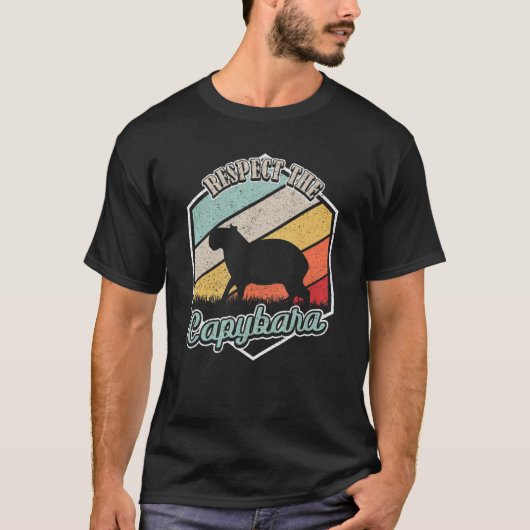 Retro Respektiert Capybara Niedlich Capybara T-Shirt (Vorderseite)