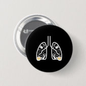 Retro Respiratory Therapist Rt Lung Ghost Pumpkin Button (Vorne & Hinten)