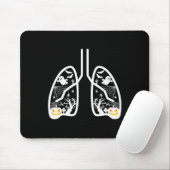 Retro Respiratory Therapist Rt Lung Ghost Pumpkin Mousepad (Mit Mouse)