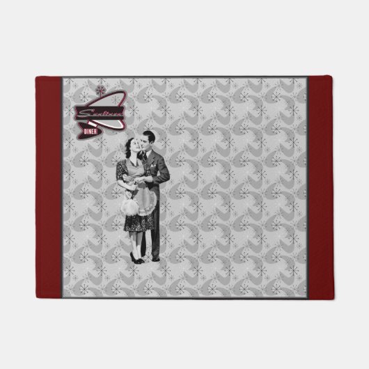 Retro Restaurant Fußmatte (Vorderseite)