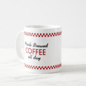 Retro Restaurant-Kaffee-Tasse - Retro Entwurf - Kaffeetasse (Vorderseite Links)