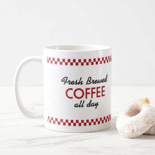Retro Restaurant-Kaffee-Tasse - Retro Kaffeetasse (Mit Donut)