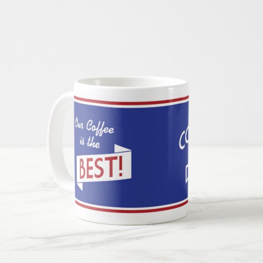 Retro Restaurant-Kaffee-Tasse - Retro Kaffeetasse (Vorderseite Links)