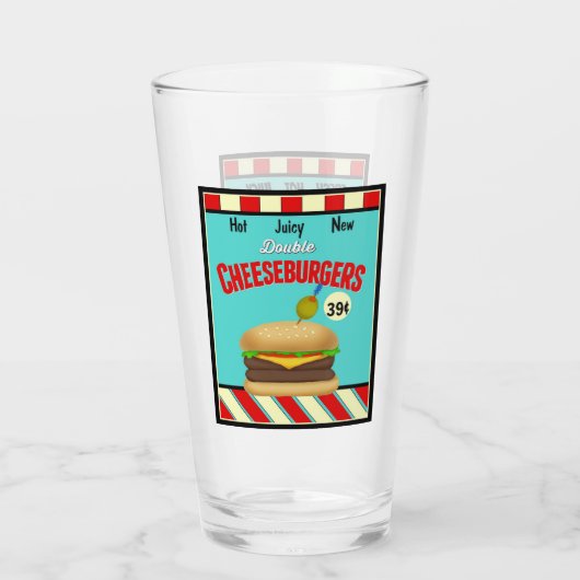 Retro Restaurant-Zeichen Glas (Rückseite)