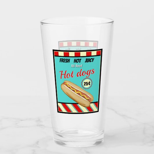 Retro Restaurant-Zeichen Glas (Vorderseite)