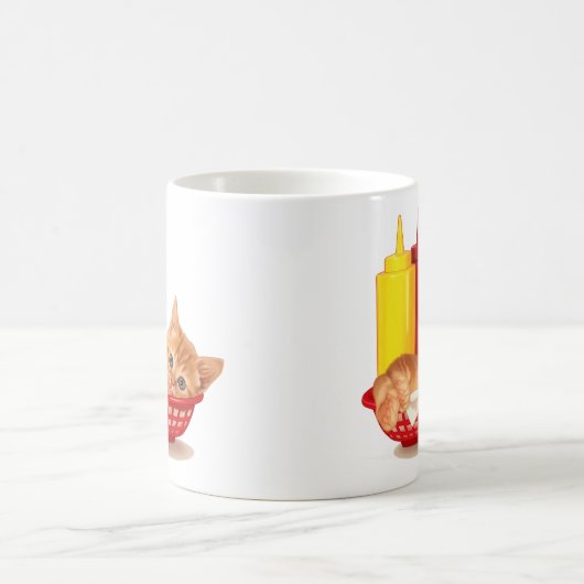 Retro Restaurantartkätzchen Kaffeetasse (Mittel)