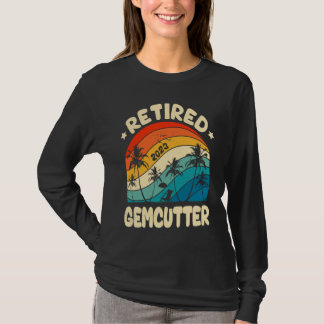 Retro Retired Gemcutter Vintage Retirement Worked T-Shirt