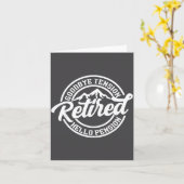 Retro Retired Goodbye Tension Hello Pension Retire Karte (Gelbe Blume)