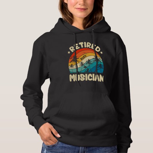 Retro Retired Musician Vintage Retirement Worked Hoodie (Vorderseite)