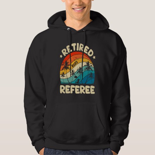 Retro Retired Referee Vintage Retirement Worked Hoodie (Vorderseite)