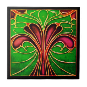 Retro Retro Art Deco Keramik Tile Fliese