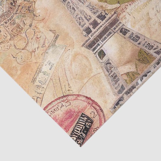 Retro-Retro des französischen Effiliate Seidenpapier (Ausschnitt)