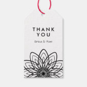 Retro-Retro-Farbgebung mit minimalistischem Blumen Geschenkanhänger (Vorderseite)