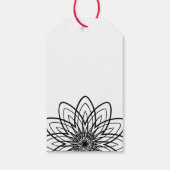 Retro-Retro-Farbgebung mit minimalistischem Blumen Geschenkanhänger (Rückseite)