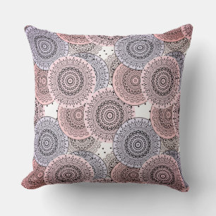 Retro, Retro-Muster, beige, grau elegant Kissen