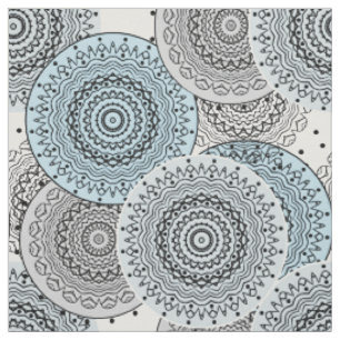 Retro, Retro-Muster, blau und grau, elegant Stoff