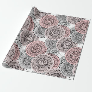 Retro, Retro-Muster, blau und rosa, elegant Geschenkpapier